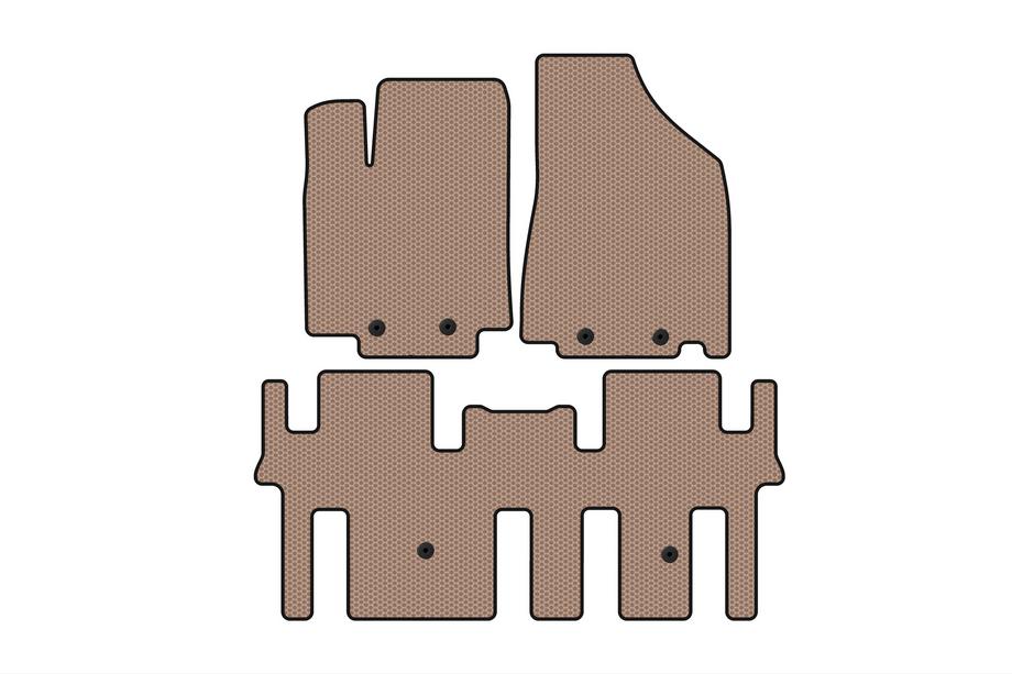 Nissan Pathfinder R52 2012–2021 Rubberen automatten Carsuit (2 rijen, beige) Image