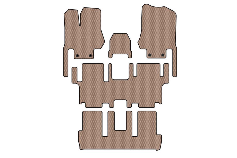 Nissan Quest 2011–2017 Rubberen automatten Carsuit (3 rijen, 7-zits, beige) Image