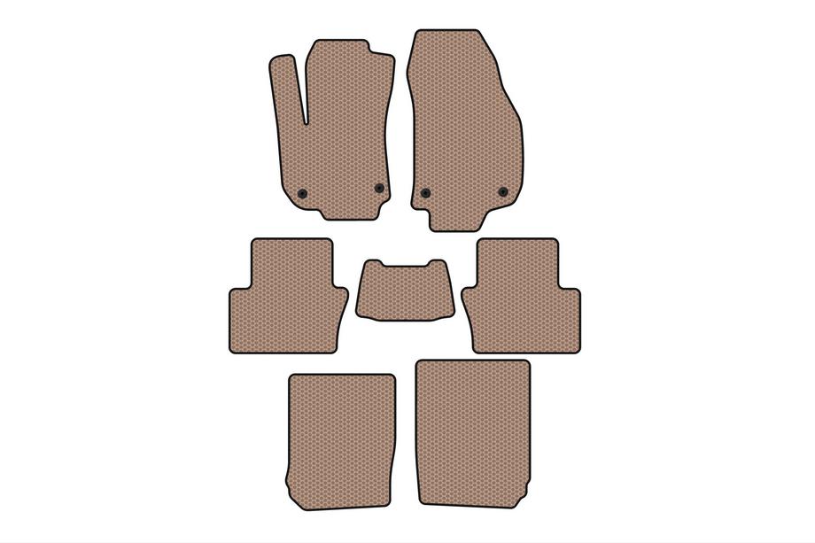 Opel Zafira B 2005–2011 Carsuit rubberen automatten voor het interieur (3 rijen, beige) Foto 1