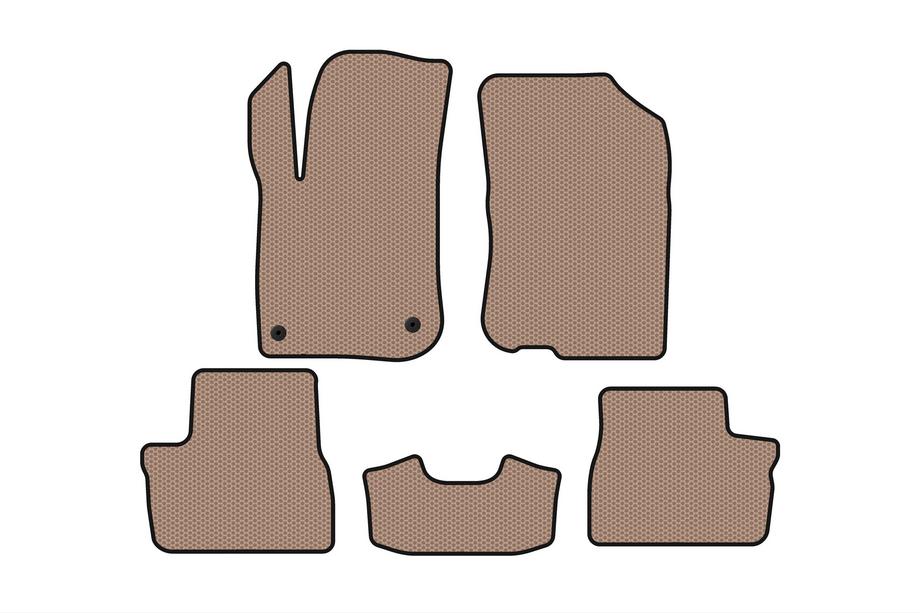 Peugeot 208 2012–2019 Rubberen automatten Carsuit (HB, 5-deurs, beige) Image