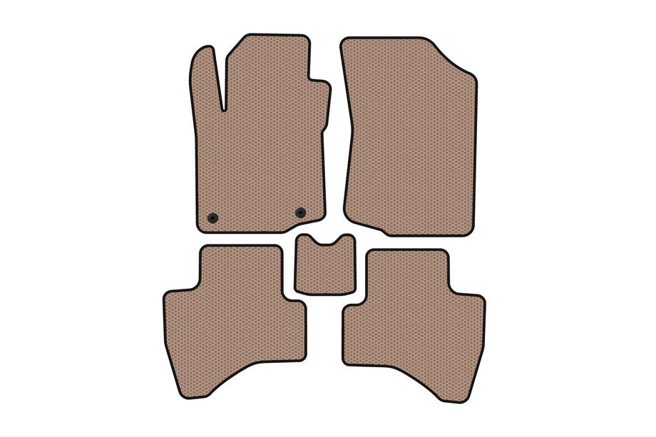 Peugeot 107 2005–2014 Rubberen automatten Carsuit (HB, beige) Image