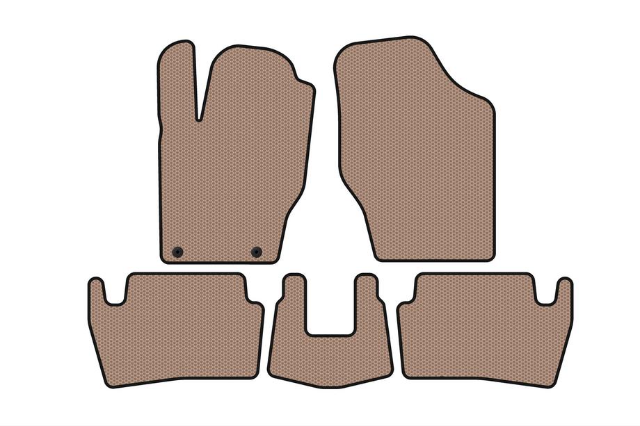 Peugeot 307 2001–2008 Rubberen automatten Carsuit (2001-2005, HB, 5-deurs, beige) Foto 1