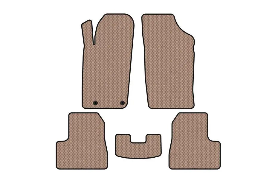 Peugeot 206 1998–2024 Rubberen automatten voor interieur Carsuit (2009-2013, Beige) Image