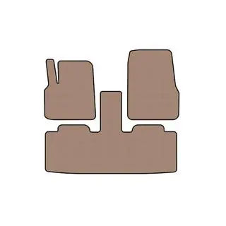 Rubberen automatten Carsuit (2 rijen, 7-zits, beige) foto 1