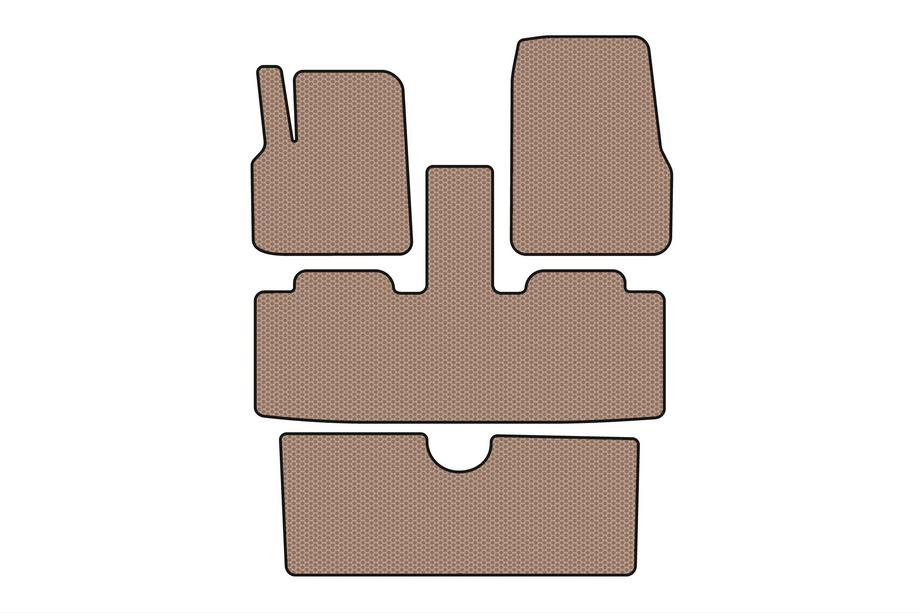 Renault Espace 2002–2014 Rubberen automatten Carsuit (3 rijen, 7-zits, beige) Image