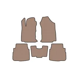 Rubberen automatten Carsuit (Beige)