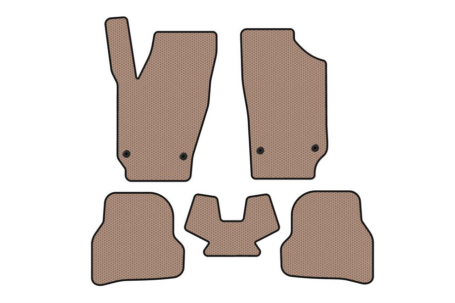 Seat Ibiza 2010–2017 Rubberen automatten Carsuit (2010-2012, HB, 5-deurs, beige) Image