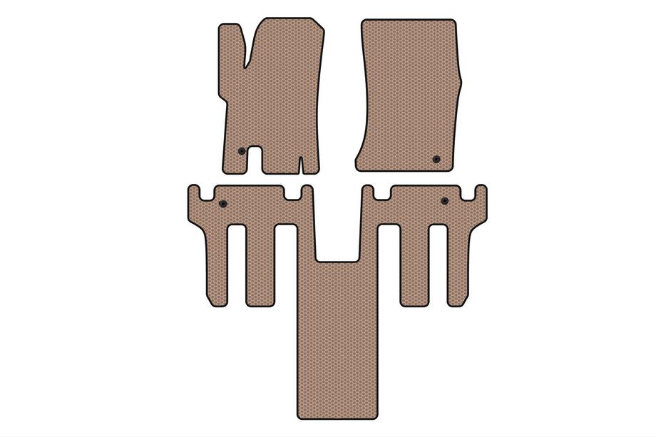 Ssang Yong Rodius Rubberen automatten Carsuit 2004-2008 (2 rijen, beige) Image