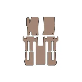 Rubberen automatten Carsuit 2004-2008 (3 rijen, beige) Ssang Yong Rodius foto 1