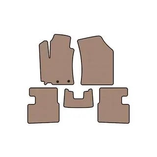 Rubberen automatten Carsuit (HB, 5-deurs, beige)