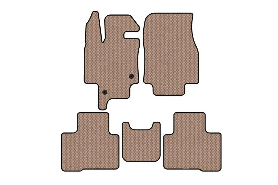Toyota Highlander 2019– Rubberen automatten Carsuit (2 rijen, 7-zits, beige) Image