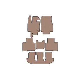 Rubberen automatten Carsuit (3 rijen, 7-zits, beige) foto 1
