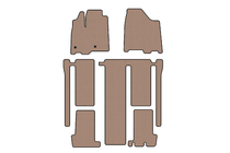Toyota Sienna 2010–2020 Carsuit rubberen automatten voor het interieur (3 rijen, beige) foto 1