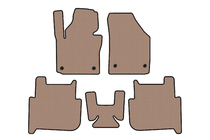Volkswagen Touran 2003–2010 Rubberen automatten Carsuit (2 rijen, 2006-2010, 7-persoons, beige) foto 1