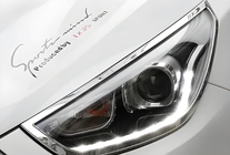 Hyundai IX-35 2010–2015 Chromen koplamp sierlijsten (2013-2015, 2 st., kunststof) foto 1