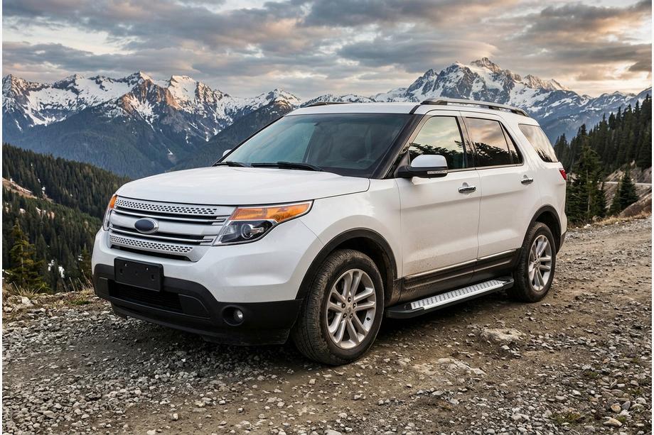 Ford Explorer 2011–2019 Side steps Allmond Grey (set van 2, aluminium) Image