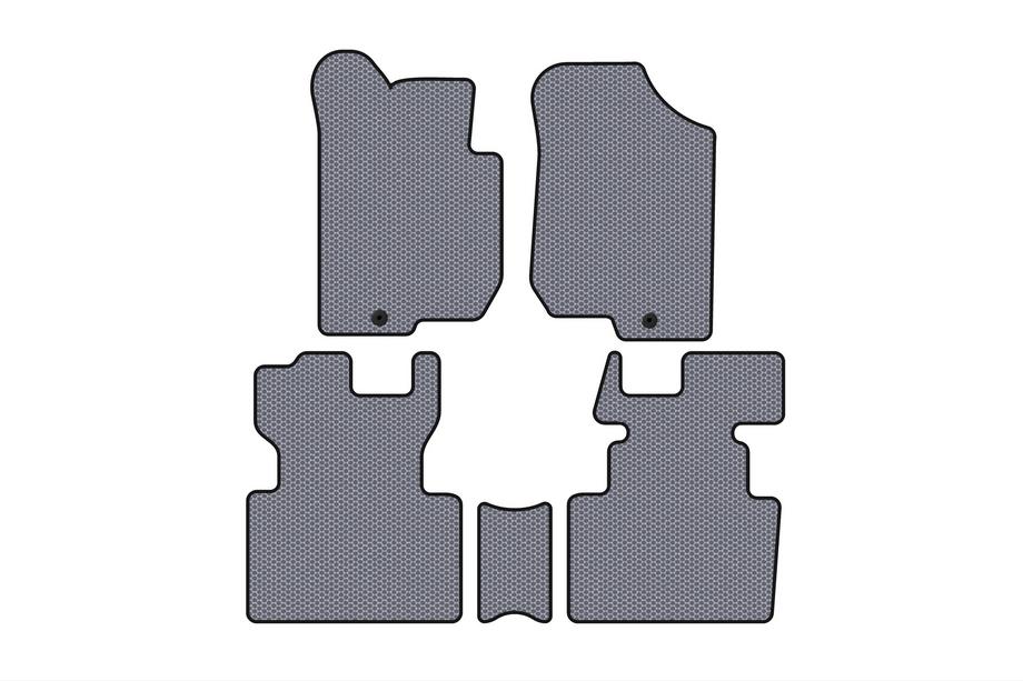 Kia Carens 1999–2012 Rubberen automatten Carsuit (2006-2012, 2 rijen, 7-zits, grijs) Image