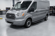 Ford Transit 2014– Bosphorus Black side steps (2 st., aluminium) L2 (Lang)/L3 (Extra lang) foto 1