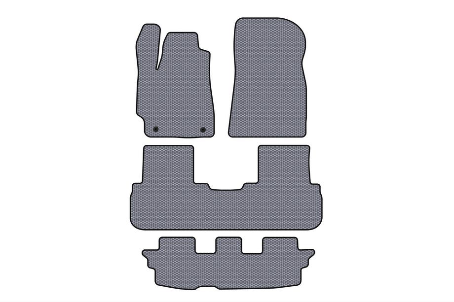 Toyota Highlander 2008–2013 Rubberen automatten Carsuit (2 rijen, grijs) Image