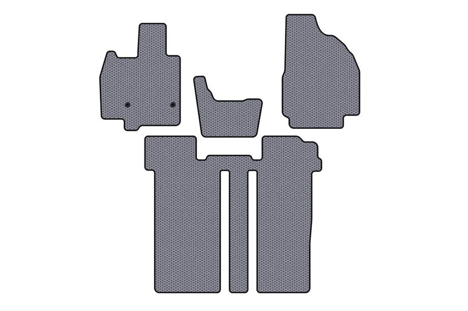 Toyota Previa 2006–2019 Carsuit rubberen automatten voor interieur (2 rijen, 6-zits, grijs) Image