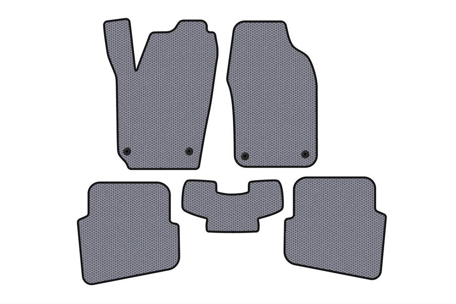 Volkswagen Polo 2001–2009 Rubberen automatten Carsuit (HB, 3/5-deurs, grijs) Image