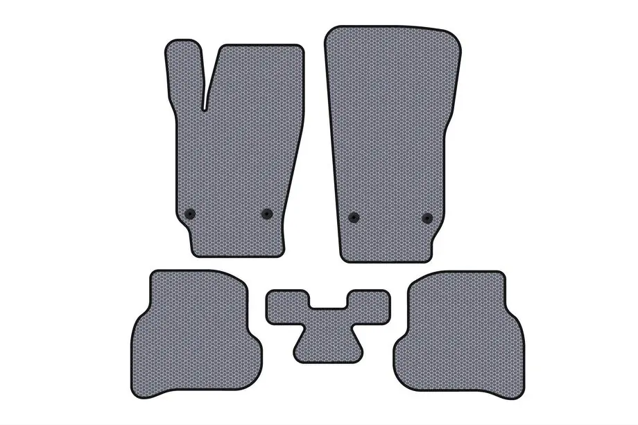 Volkswagen Polo 2010–2017 Rubberen automatten Carsuit (HB, 3/5-deurs, grijs) Image