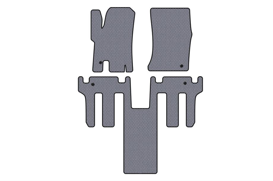 Ssang Yong Rodius Rubberen vloermatten voor het interieur Carsuit 2004-2008 (2 rijen, grijs) Image