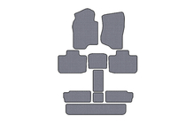 Cadillac Escalade 2007–2014 Rubberen automatten Carsuit (3 rijen, grijs) foto 1