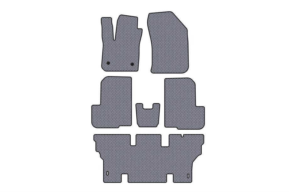Dacia Lodgy 2012–2022 Rubber matten Carsuit (3 rijen, 7-zits, grijs) Image