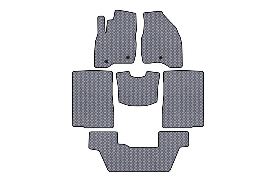 Ford Explorer 2011–2019 Rubberen automatten Carsuit (2015-2017, 3 rijen, 7-zits, grijs) Foto 1
