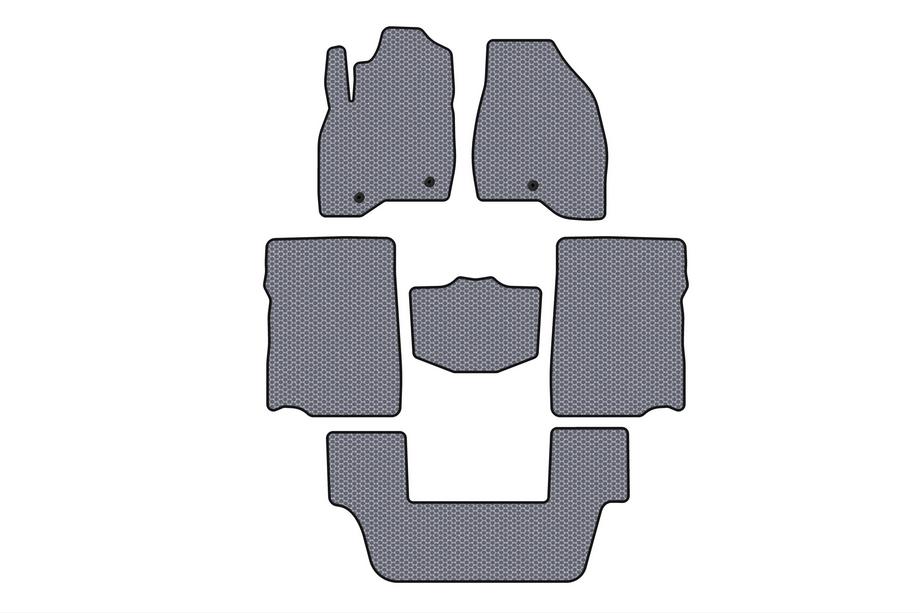 Ford Explorer 2011–2019 Rubberen automatten Carsuit (2017-2019, 3e rij, 7-zits, grijs) Image