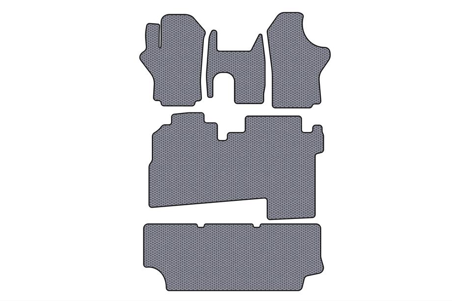 Hyundai H200, H1, Starex 1998–2007 Rubberen automatten Carsuit (2004-2007, 3 rijen, 8-zits, grijs) Image
