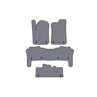 Rubberen automatten Carsuit (3 rijen, grijs)