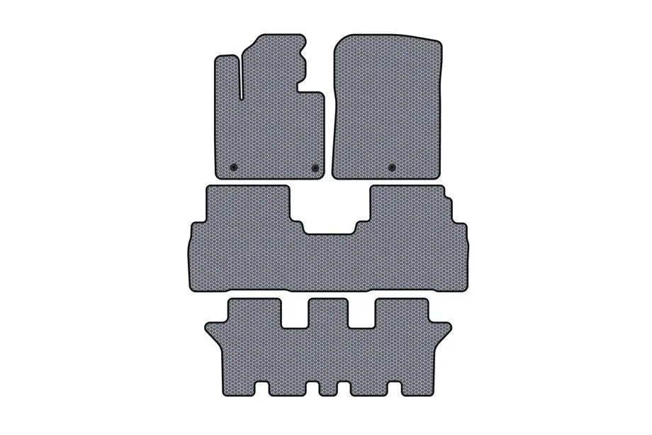 Kia Sorento III UM 2014–2020 Rubber matten Carsuit (3 rijen, 7-zits, grijs) Image