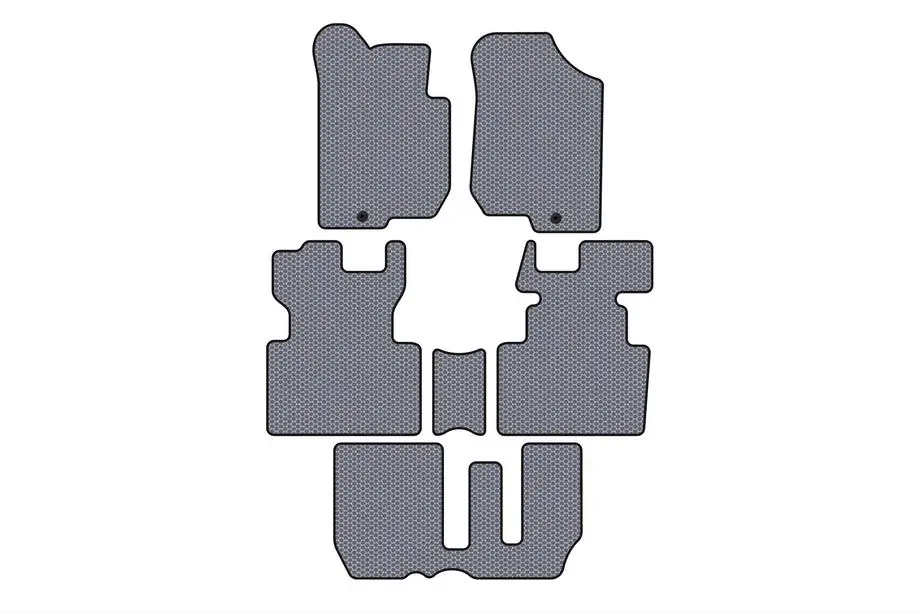 Kia Carens 1999–2012 Rubberen automatten Carsuit (2006-2012, 3 rijen, 7-zits, grijs) Image