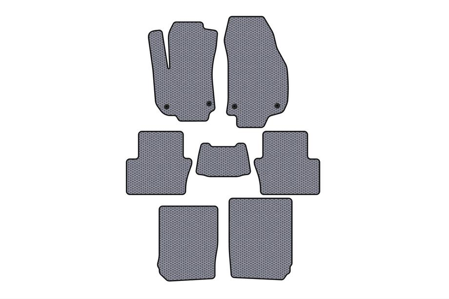 Opel Zafira B 2005–2011 Rubberen automatten Carsuit (3 rijen, grijs) Image