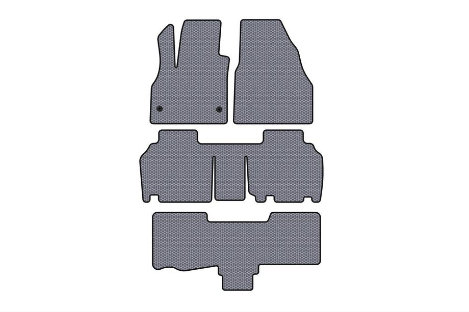 Renault Kangoo 2008–2020 Carsuit rubberen automatten (3 rijen, 5-deurs/7-zits, grijs) Foto 1