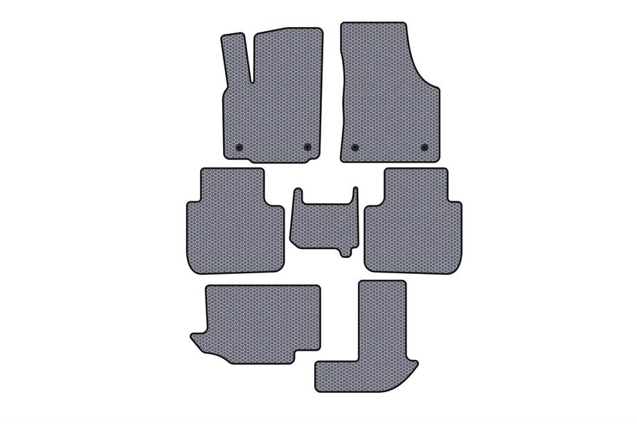 Volkswagen Atlas (Terramont) 2016– Rubber matten Carsuit (3 rijen, 7-zits, grijs) Image