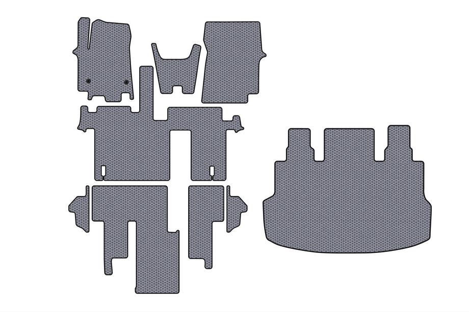 Hyundai Staria 2021– Carsuit rubberen automatten (volledige set voor interieur, 1+1,5/9-zits, grijs) Image