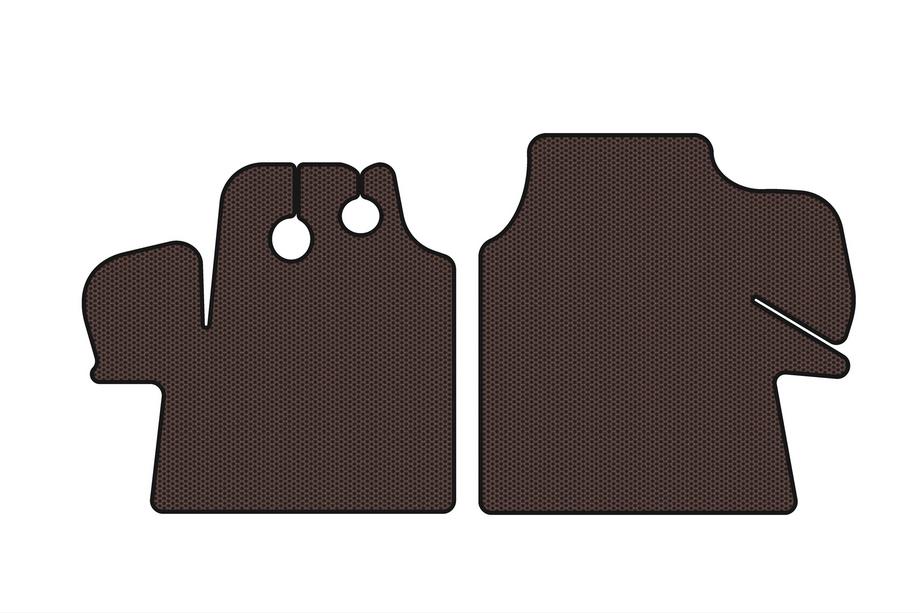 Fiat Ducato 1995–2006 Rubberen mattenset Carsuit (2002-2006, bruin) Foto 1
