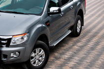 Ford Ranger 2011–2022 Side steps Allmond Grey (set van 2, aluminium) foto 1