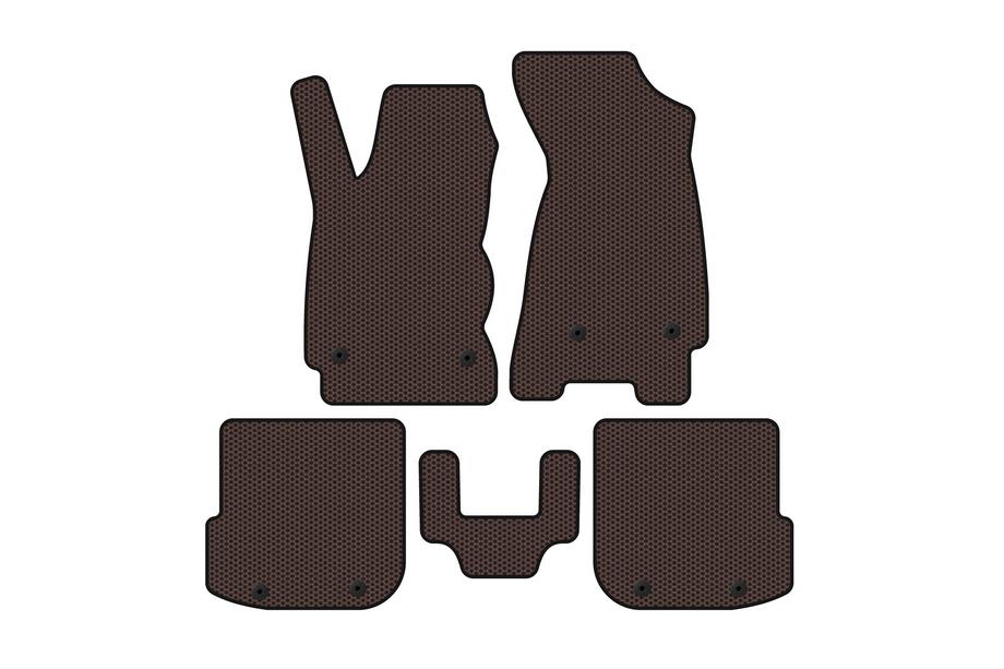 Audi A4 B5 1994–2001 Rubberen automatten Carsuit (Sedan, bruin) Foto 1