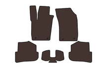 Audi A1 2010–2018 Rubberen automatten Carsuit (HB, 3-deurs, bruin) foto 1