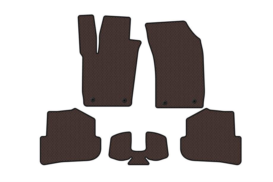Audi A1 2010–2018 Rubberen automatten Carsuit (HB, 3-deurs, bruin) Image