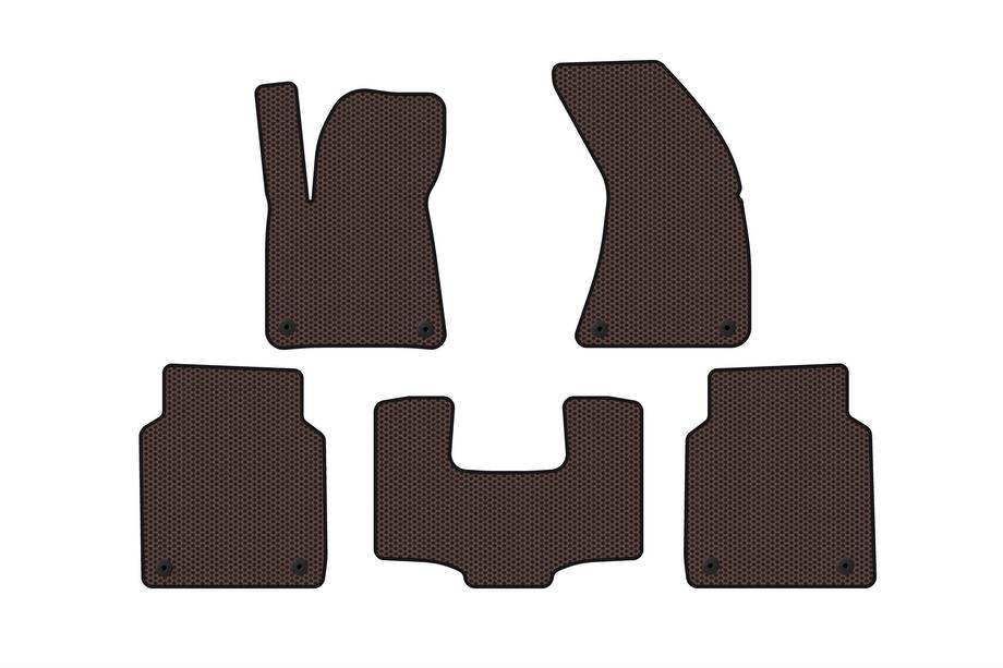 Audi A8 2010–2018 Rubberen automatten voor interieur Carsuit (Long, bruin) Image
