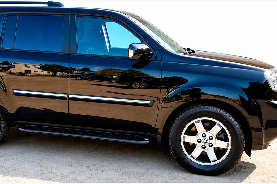 Honda Pilot 2008–2015 Allmond Black zijtreden (2 st., aluminium) Image