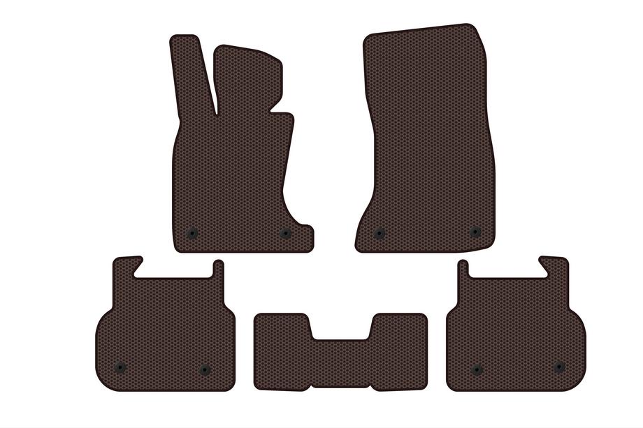 BMW 7 Serie F01/F02 2008–2015 Carsuit rubberen automatten voor interieur (voor F01, bruin) Image