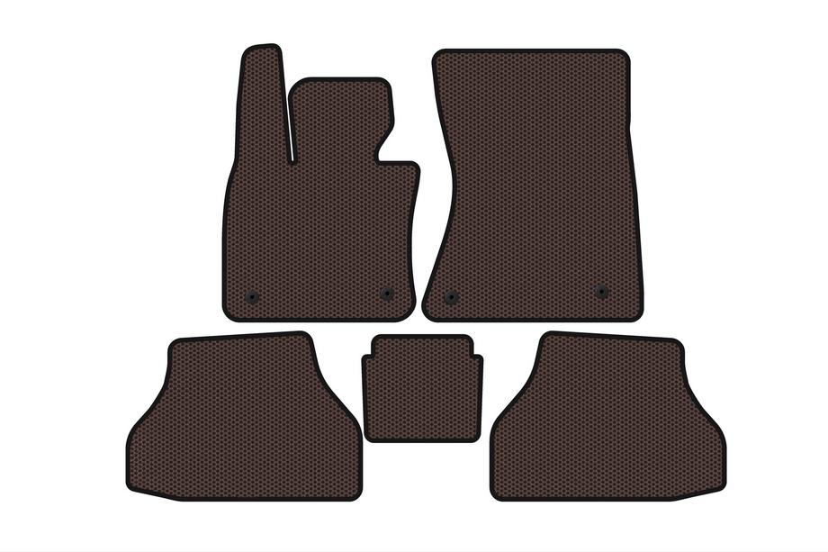 BMW X6 E71 2008–2014 Rubberen automatten Carsuit V-2 (Bruin) Image
