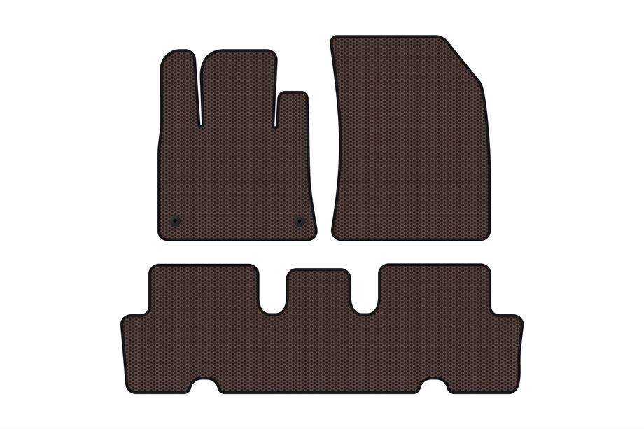 Citroen C-4 Picasso 2013–2022 Rubberen automatten Carsuit V1 (2 rijen, bruin) Image
