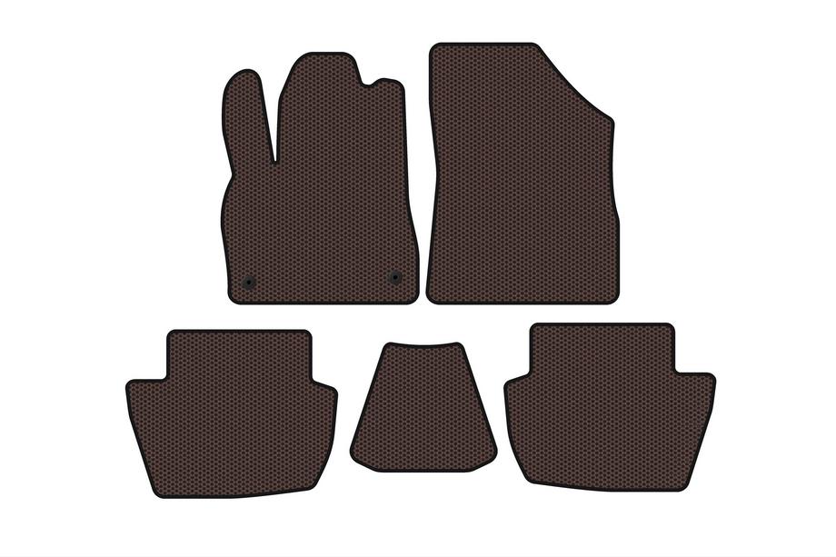 Citroen DS-5 2011–2015 Rubberen automatten Carsuit (HB, hybride/automaat, bruin) Image